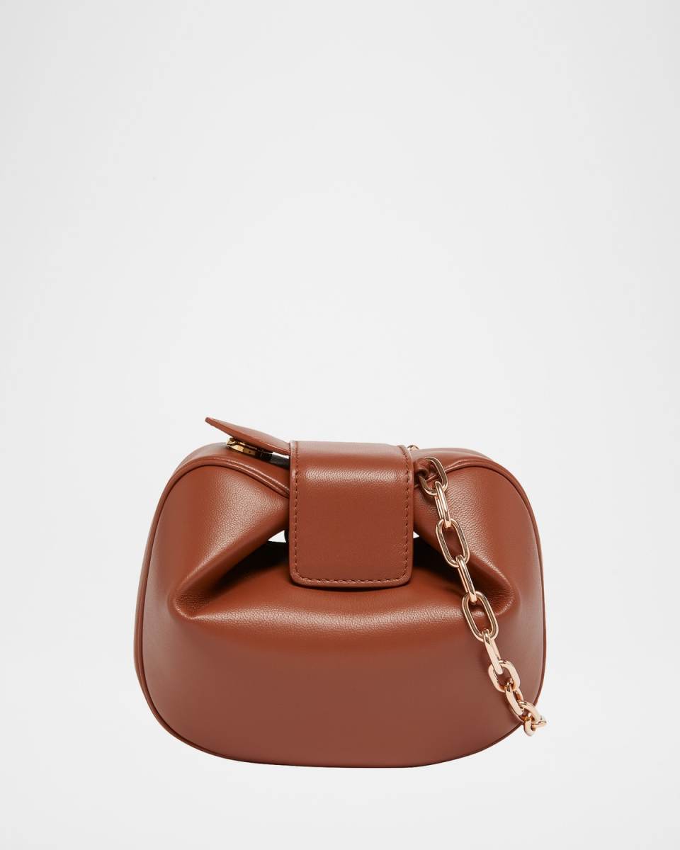 Demi Lamb Leather Clutch Bag